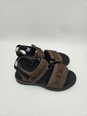 New Balance Brown Leather Velcro Sport Sandals Size 11